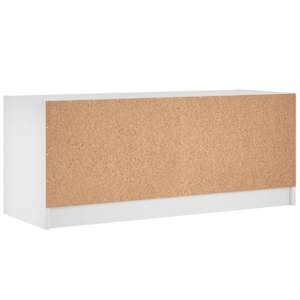 TV skříňka se skleněnými dvířky bílá 102x37x42 cm - obrázek 8