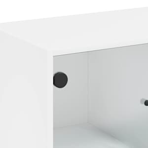 Odkládací skříňka se skleněnými dvířky bílá 68 x 37 x 75,5 cm - obrázek 9