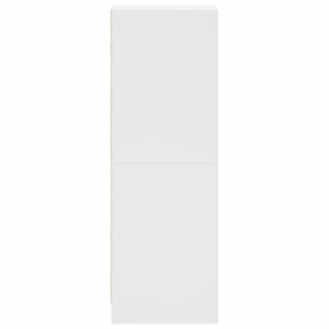 Highboard se skleněnými dvířky bílý 35 x 37 x 109 cm - obrázek 7