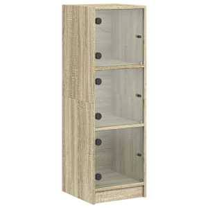 Highboard se skleněnými dvířky dub sonoma 35 x 37 x 109 cm - obrázek 2