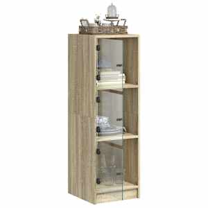 Highboard se skleněnými dvířky dub sonoma 35 x 37 x 109 cm - obrázek 5