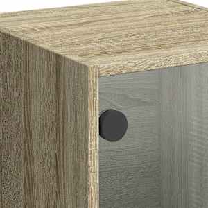 Highboard se skleněnými dvířky dub sonoma 35 x 37 x 109 cm - obrázek 9