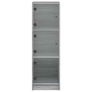Highboard se skleněnými dvířky šedý sonoma 35 x 37 x 109 cm - obrázek 6