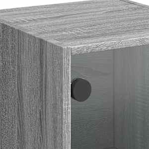 Highboard se skleněnými dvířky šedý sonoma 35 x 37 x 109 cm - obrázek 9