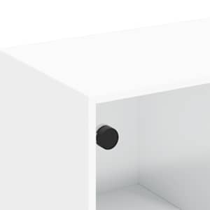 TV skříňka se skleněnými dvířky bílá 102x37x42 cm - obrázek 10