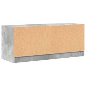 TV skříňka se skleněnými dvířky betonově šedá 102x37x42 cm - obrázek 8