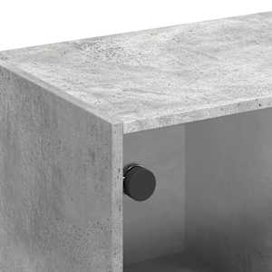 TV skříňka se skleněnými dvířky betonově šedá 102x37x42 cm - obrázek 9