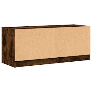 TV skříňka se skleněnými dvířky kouřový dub 102x37x42 cm - obrázek 8