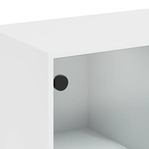 Odkládací skříňka se skleněnými dvířky bílá 68 x 37 x 75,5 cm - obrázek 9