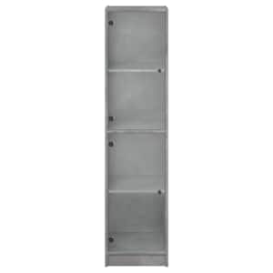 Highboard se skleněnými dvířky betonově šedý 35 x 37 x 142 cm - obrázek 6