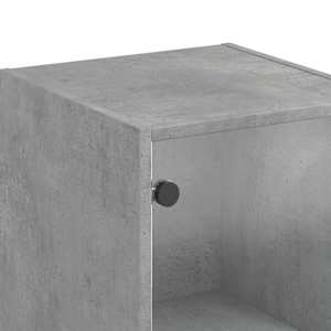 Highboard se skleněnými dvířky betonově šedý 35 x 37 x 142 cm - obrázek 10