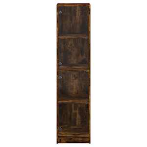 Highboard se skleněnými dvířky kouřový dub 35 x 37 x 142 cm - obrázek 6