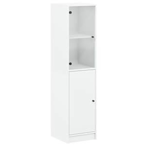 Highboard se skleněnými dvířky bílý 35 x 37 x 142 cm - obrázek 2