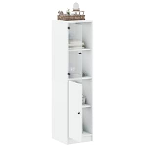 Highboard se skleněnými dvířky bílý 35 x 37 x 142 cm - obrázek 5
