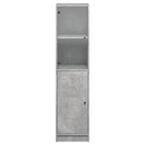 Highboard se skleněnými dvířky betonově šedý 35 x 37 x 142 cm - obrázek 6