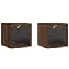 vidaXL Bedside Cabinet 2 tk Brown Oak 13.8x14.6x13.8 in