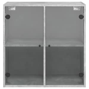 Nástěnná skříňka skleněná dvířka betonově šedá 68x37x68,5 cm - obrázek 6