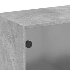 Nástěnná skříňka skleněná dvířka betonově šedá 68x37x68,5 cm - obrázek 9