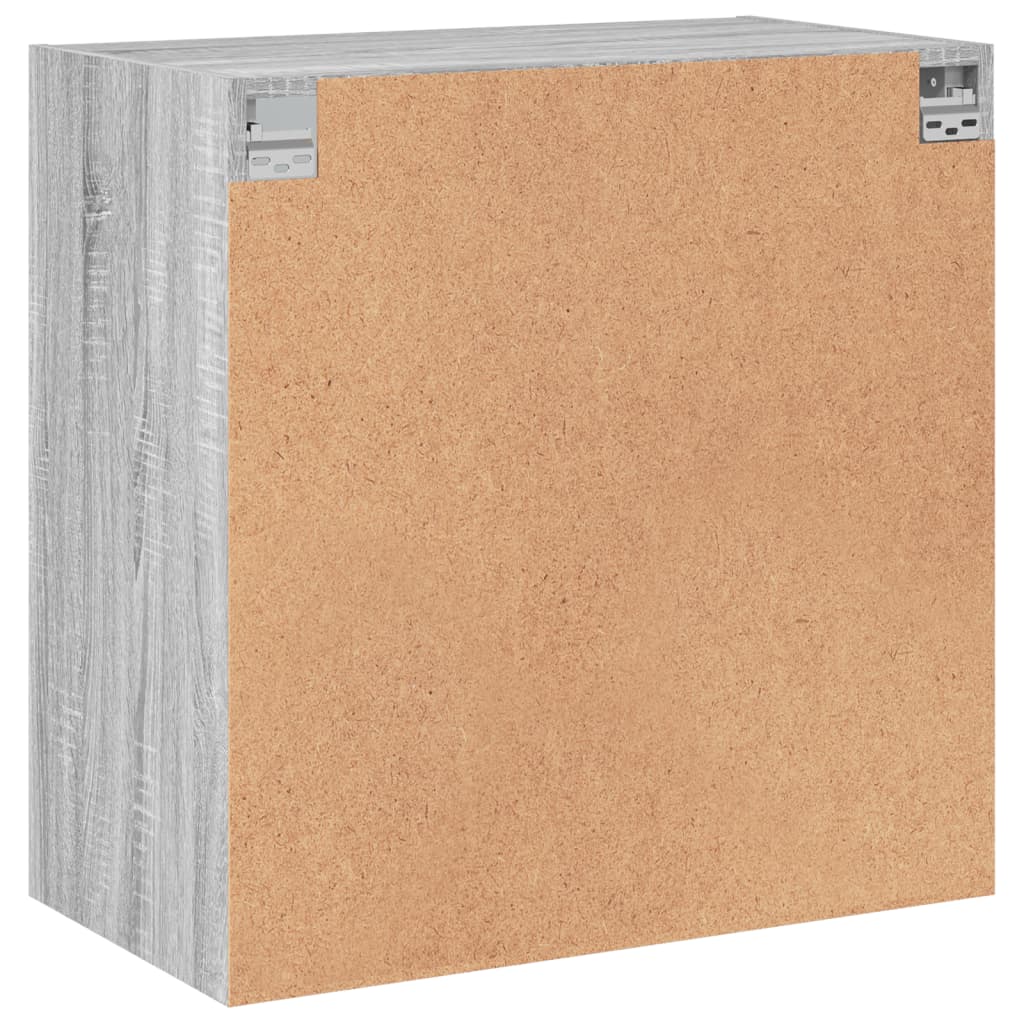 imagem de vidaXL Armário de parede c/ portas de vidro 68x37x68,5 cm cinza sonoma9