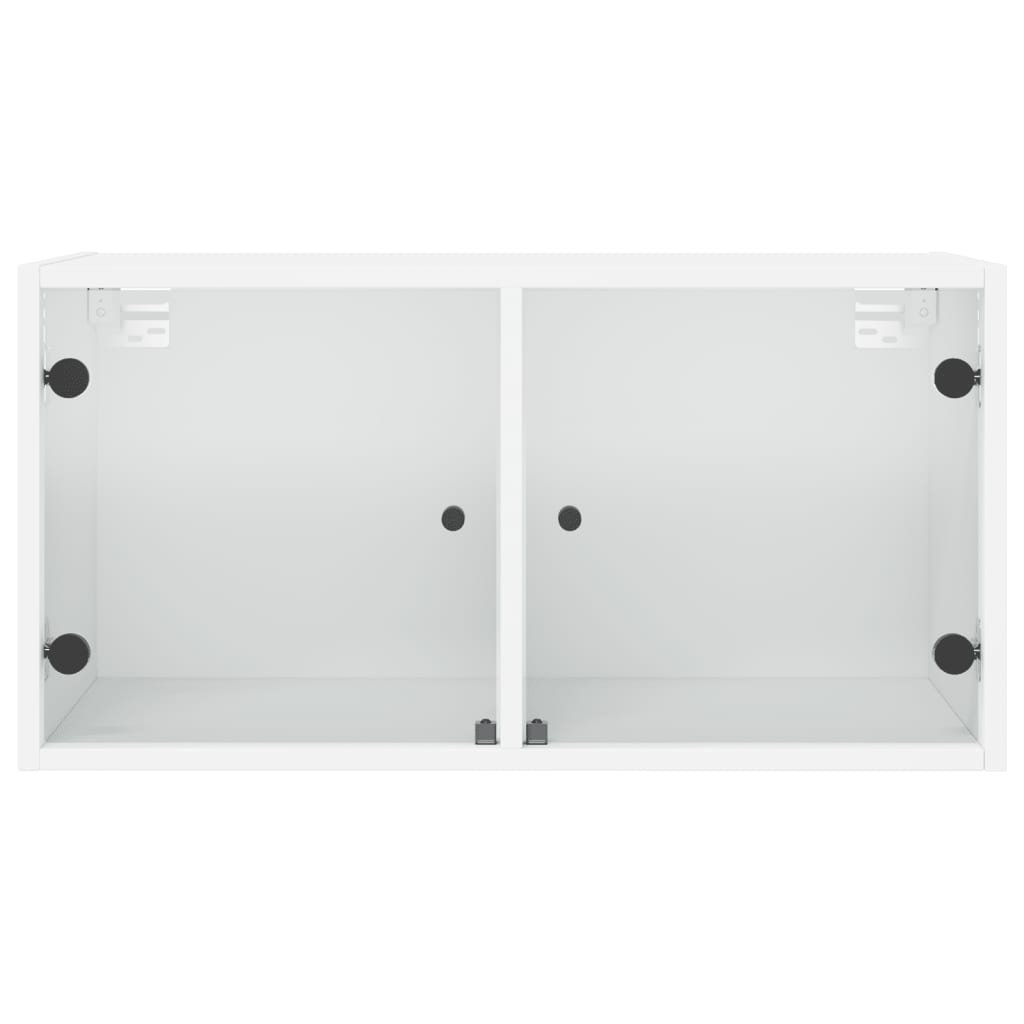 imagem de vidaXL Armário de parede c/ portas de vidro 68,5x37x35 cm branco7