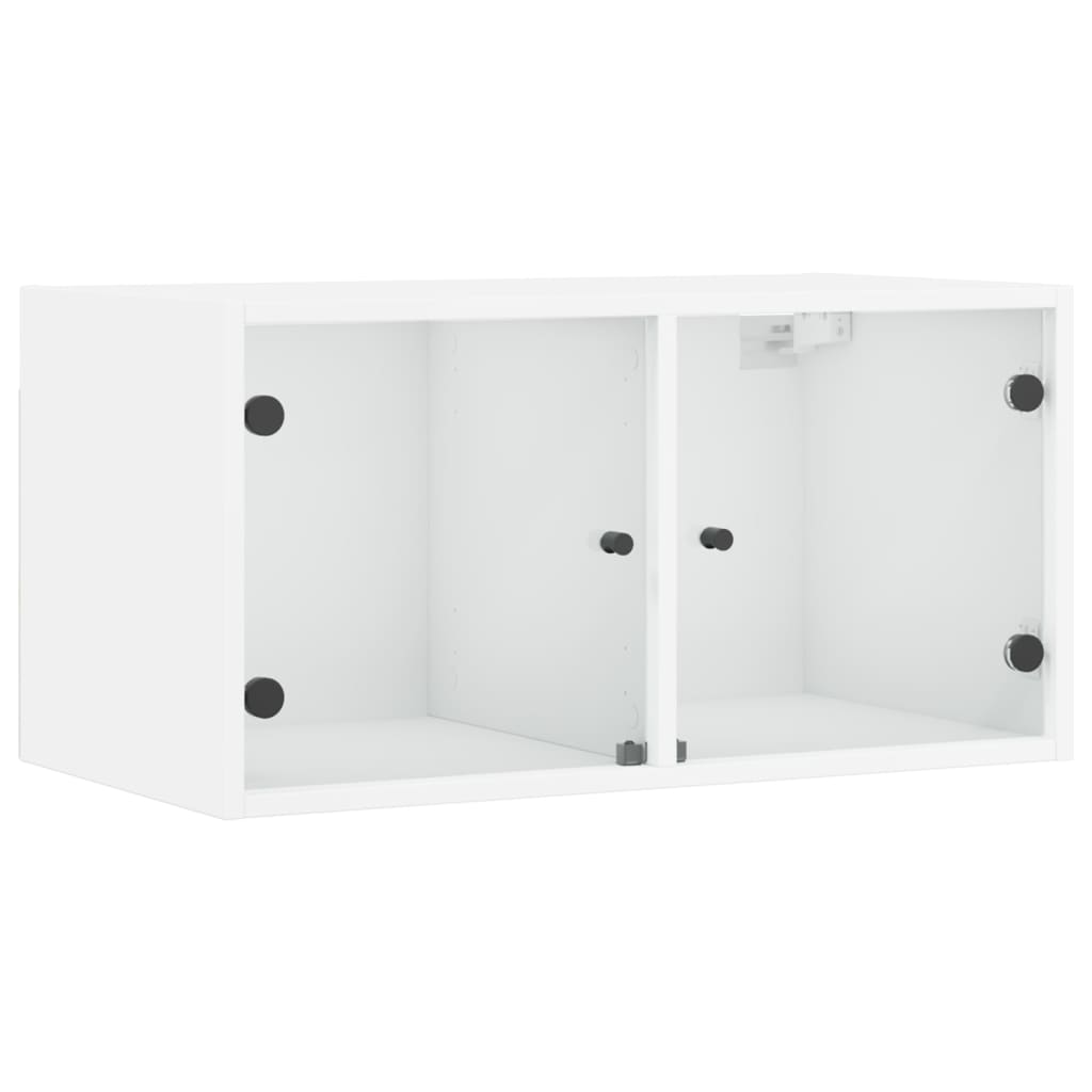 imagem de vidaXL Armários parede c/ portas de vidro 2 pcs 68,5x37x35 cm branco7