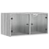 vidaXL klaasustega seinakapid 2 tk, Sonoma tamm, 68,5 x 37 x 35 cm