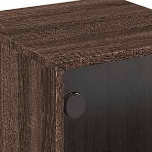 Noční stolky se skleněnými dvířky 2 ks hnědý dub 35x37x50 cm - obrázek 10
