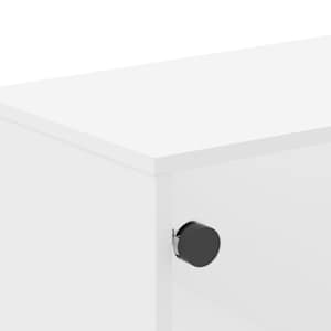 TV skříňka se skleněnými dvířky bílá 102 x 37 x 50 cm - obrázek 8