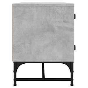TV skříňka se skleněnými dvířky betonově šedá 102 x 37 x 50 cm - obrázek 6