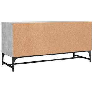 TV skříňka se skleněnými dvířky betonově šedá 102 x 37 x 50 cm - obrázek 7
