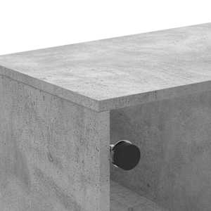 TV skříňka se skleněnými dvířky betonově šedá 102 x 37 x 50 cm - obrázek 8