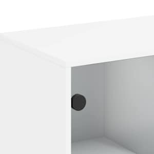 Odkládací skříňka se skleněnými dvířky bílá 69x37x100 cm - obrázek 9