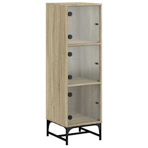 Highboard se skleněnými dvířky dub sonoma 35 x 37 x 120 cm - obrázek 2