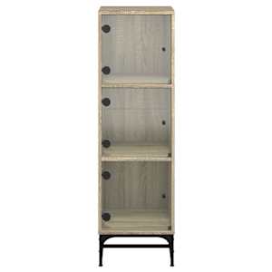 Highboard se skleněnými dvířky dub sonoma 35 x 37 x 120 cm - obrázek 6