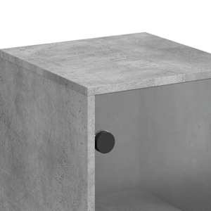 Highboard se skleněnými dvířky betonově šedý 35 x 37 x 120 cm - obrázek 10