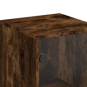 Highboard se skleněnými dvířky kouřový dub 35 x 37 x 120 cm - obrázek 10