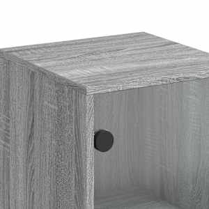 Highboard se skleněnými dvířky šedý sonoma 35 x 37 x 120 cm - obrázek 10