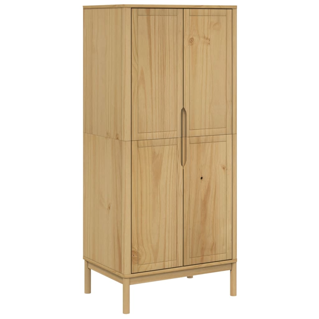 Thumbnail - vidaXL Kleiderschrank FLORO Wachsbraun 77x53x171 cm Massivholz Kiefer