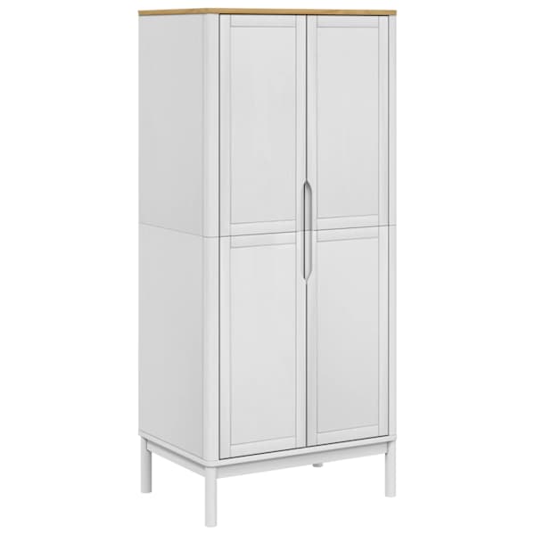 vidaXL riidekapp "FLORO", valge, 77 x 53 x 171 cm, m&auml;nnipuit