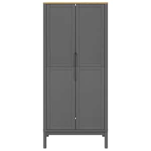 Šatní skříň FLORO šedá 77 x 53 x 171 cm masivní borovice - obrázek 5