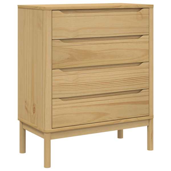 vidaXL kummut "FLORO" vahapruun, m&auml;nnipuit
