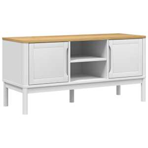 vidaXL telerikapp "FLORO", valge, 114 x 43 x 55 cm, m&auml;nnipuit