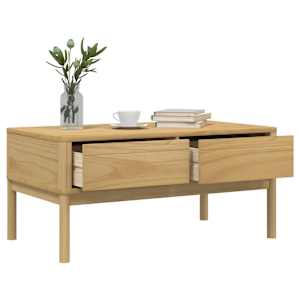 Konferenční stolek FLORO voskově hnědý 99x55,5x45 cm borovice - obrázek 4