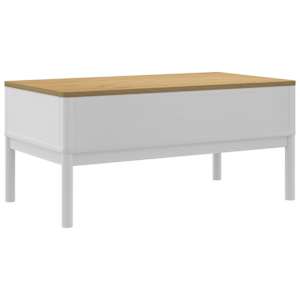Konferenční stolek FLORO bílý 99x55,5x45 cm masivní borovice - obrázek 7