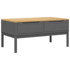 Konferenční stolek FLORO šedý 99x55,5x45 cm masivní borovice - obrázek 2