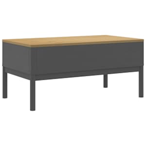 Konferenční stolek FLORO šedý 99x55,5x45 cm masivní borovice - obrázek 7