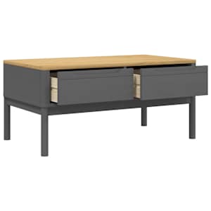 Konferenční stolek FLORO šedý 99x55,5x45 cm masivní borovice - obrázek 8