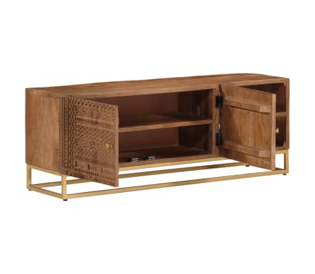 vidaXL telerikapp, 110 x 30 x 40 cm, mangopuit ja raud