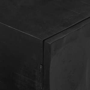 TV skříňka černá 110 x 30 x 40 cm masivní mangovník a železo - obrázek 6