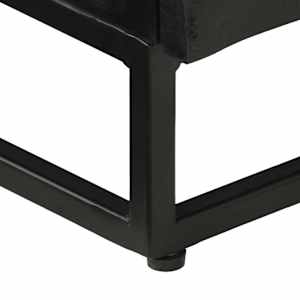 TV skříňka černá 110 x 30 x 40 cm masivní mangovník a železo - obrázek 8